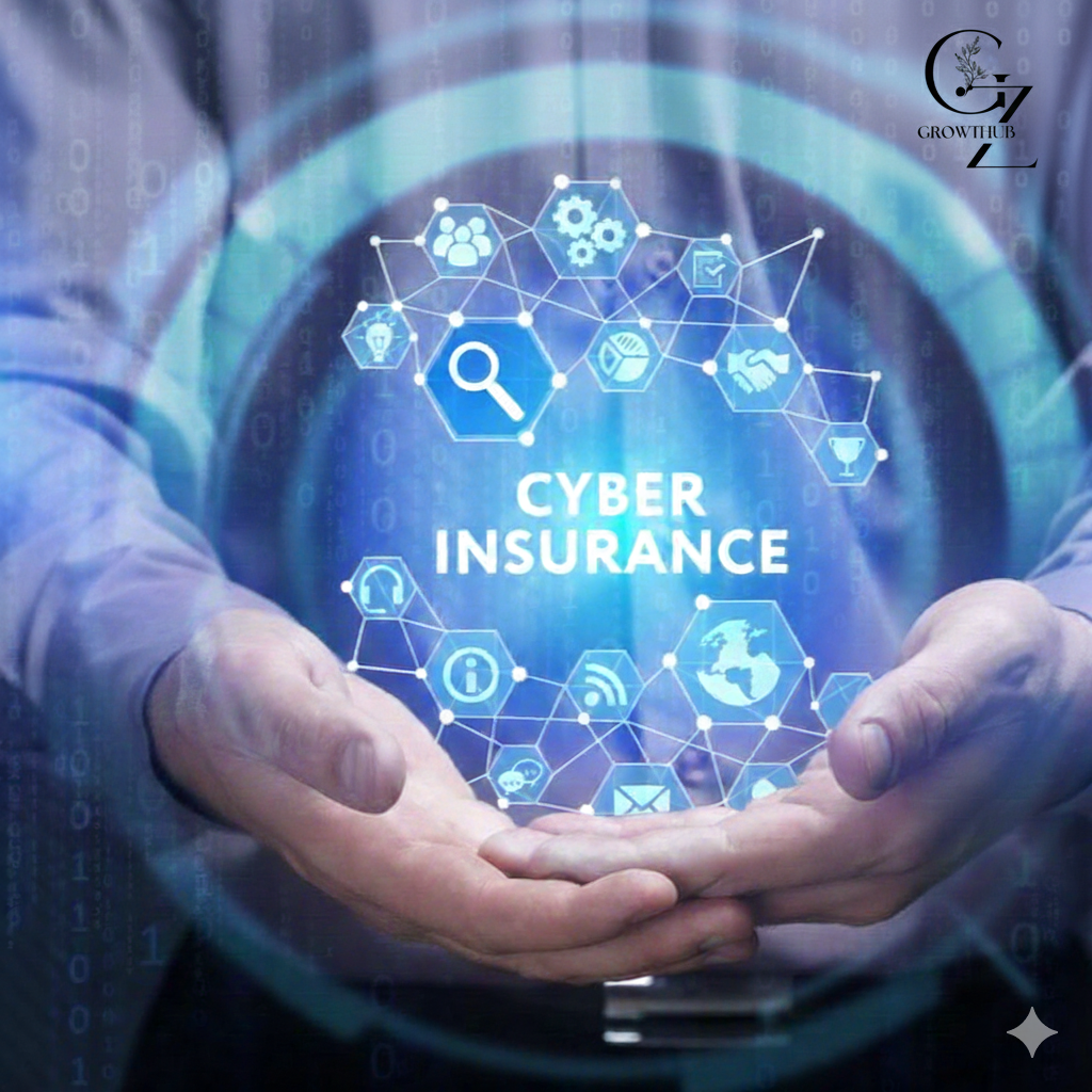 "Data breach insurance concept showing protection of business data from cyber threats and breaches"