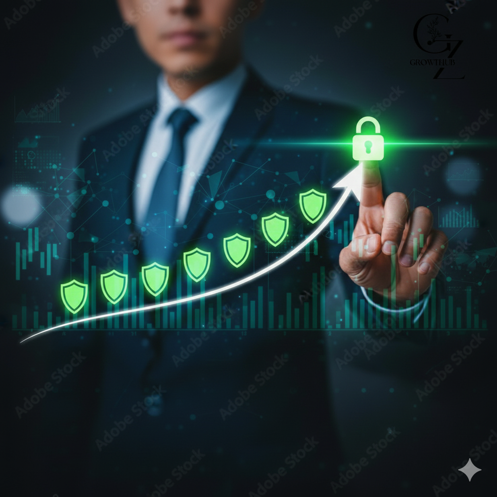 "Business shielded by data breach insurance against cyberattacks and sensitive information leaks"